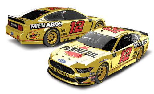 2019 Ryan Blaney NASCAR Diecast 12 Pennzoil Menards Darlington Retro Throwback CWC 1:24 Lionel Action RCCA Elite Color Chrome 99