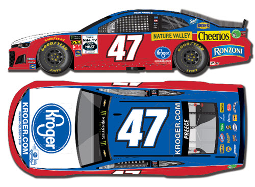 2019 Ryan Preece NASCAR Diecast 47 Kroger Darlington Throwback CWC 1:24 Lionel Action RCCA Elite 99