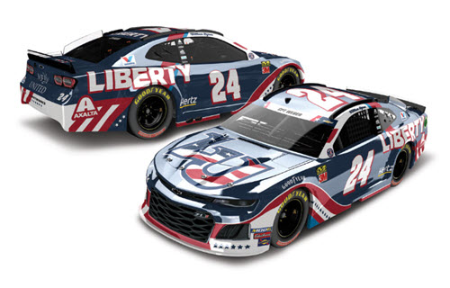 2019 William Byron NASCAR Diecast 24 Liberty University Patriotic CWC 1:24 Lionel Action RCCA Elite Color Chrome 99