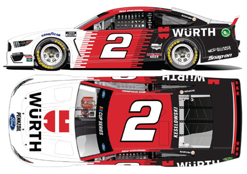 2020 Brad Keselowski NASCAR Diecast 2 Wurth 1:24 Lionel Action ARC Color Chrome Autographed 99