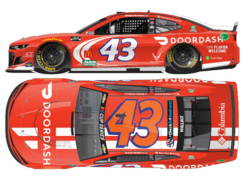 2020 Bubba Wallace NASCAR Diecast 43 DoorDash Door Dash CWC 1:24 Lionel Action RCCA Elite Liquid Color 99