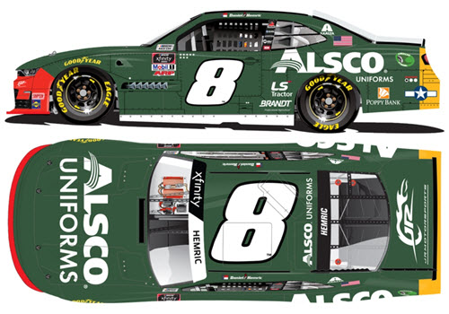 2020 Daniel Hemric NASCAR Diecast 8 Alsco Uniforms Military CWC 1:24 Lionel Action ARC Color Chrome 99