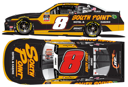 2020 Daniel Hemric NASCAR Diecast 8 South Point Hotel Casino CWC 1:24 Lionel Action ARC Color CHrome 99