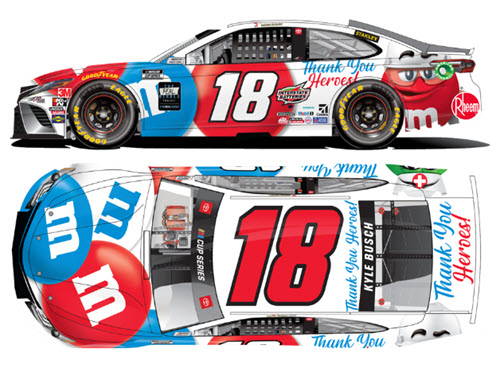 2020 Kyle Busch NASCAR Diecast 18 M&M M&Ms Thank You Heroes CWC 1:64 Lionel Action ARC 99