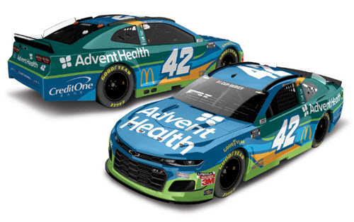 2020 Kyle Larson NASCAR Diecast 42 Advent Health 1:24 CWC Lionel Action ARC Autographed 98