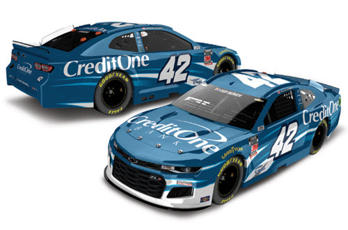 2020 Kyle Larson NASCAR Diecast 42 Credit One Bank 1:24 CWC Lionel Action RCCA Elite Color Chrome 99