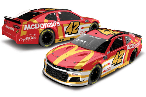 2020 Kyle Larson NASCAR Diecast 42 McDonalds 1:24 CWC Lionel Action RCCA Elite Liquid Color 99