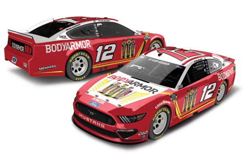 2020 Ryan Blaney NASCAR Diecast 12 BodyArmor Body Armor All Star CWC 1:24 Lionel Action RCCA Elite Color Chrome 98