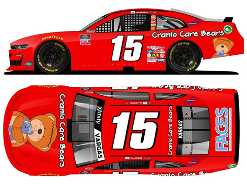 2020 Ryan Vargas NASCAR Diecast 15 Cranio Care Bears Faces CWC 1:64 Lionel Action ARC 99