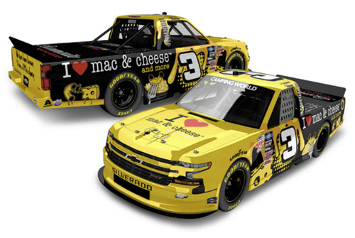 2021 Bobby Reuse NASCAR Diecast 3 I Heart Mac & Cheese CWC 1:24 Lionel Action ARC Color Chrome 99