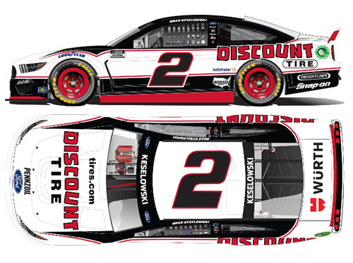 2021 Brad Keselowski NASCAR Diecast 2 Discount Tire 1:24 Lionel Action ARC Color Chrome Autographed 99