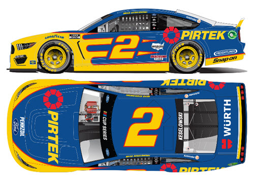 2021 Brad Keselowski NASCAR Diecast 2 PIRTEK 1:24 Lionel Action ARC Color Chrome Autographed 99