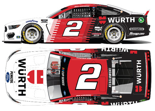 2021 Brad Keselowski NASCAR Diecast 2 Wurth 1:24 Lionel Action ARC Autographed 99