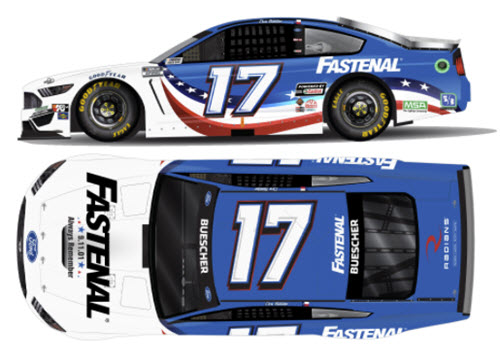 2021 Chris Buescher Diecast 17 Fastenal 9 11 Tribute CWC 1:24 Lionel Action ARC Autographed 99