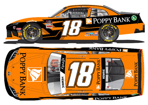 2021 Daniel Hemric NASCAR Diecast 18 Poppy Bank CWC 1:64 Lionel Action ARC 99