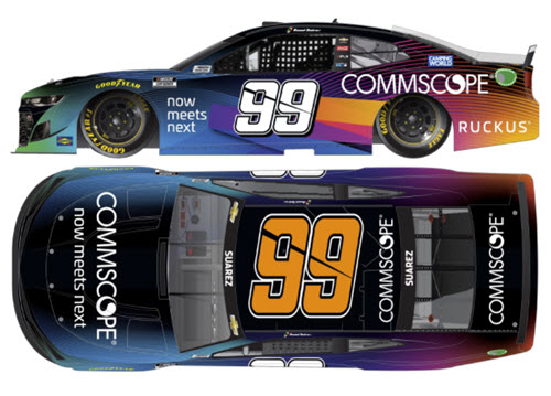 2021 Daniel Suarez NASCAR Diecast 99 Commscope CWC 1:24 Lionel Action ARC Autographed 99