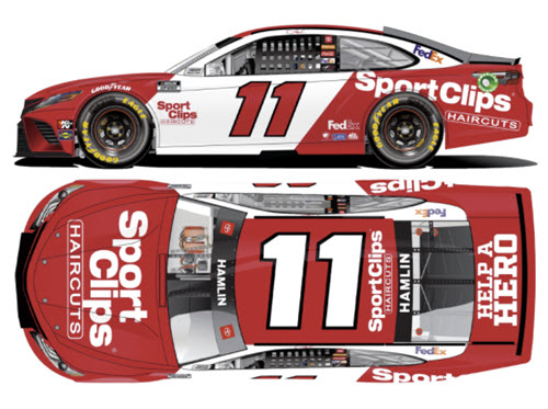 2021 Denny Hamlin NASCAR Diecast 11 Sport Clips Darlington Throwback CWC 1:24 Lionel Action RCCA Elite 99