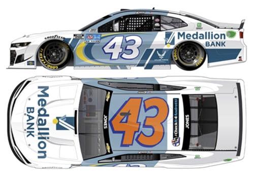 2021 Erik Jones NASCAR Diecast 43 Medallion Bank CWC 1:24 Lionel Action ARC Color Chrome 99