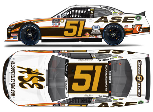 2021 Jeremy Clements NASCAR Diecast 51 ASE AllSOuthElectric Darlington Retro Throwback CWC 1:64 Lionel Action ARC 99