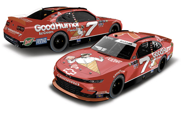 2021 Justin Allgaier NASCAR Diecast 7 Good Humor Darlington Throwback CWC 1:64 Lionel Action ARC 98