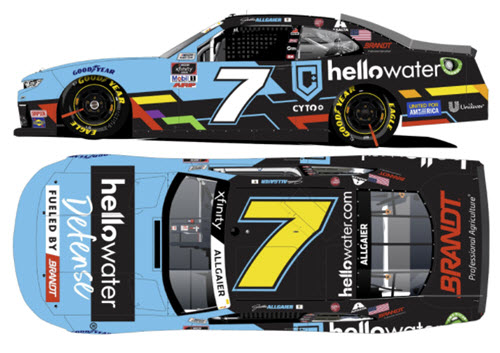 2021 Justin Allgaier NASCAR Diecast 7 HelloWater Hello Water CWC 1:24 Lionel Action ARC 99