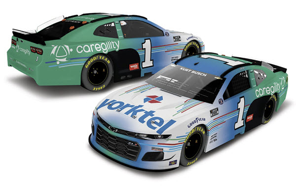 2021 Kurt Busch NASCAR Diecast 1 Yorktel Caregility CWC 1:24 Lionel Action RCCA Elite 98