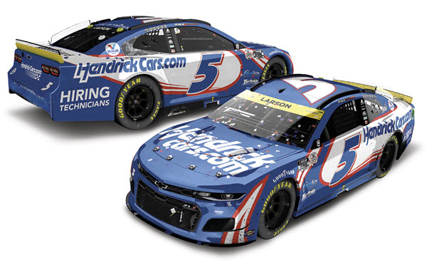 2021 Kyle Larson NASCAR Diecast 5 HendrickCars Hendrick Cars Texas Win Raced Version 1:24 CWC Lionel Action RCCA Elite Galaxy 97