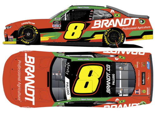 2021 Miguel Paludo NASCAR Diecast 8 Brandt CWC 1:24 Lionel Action ARC Color Chrome 99