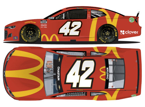 2021 Ross Chastain NASCAR Diecast 42 McDonalds 1:24 CWC Lionel Action ARC Color Chrome 99