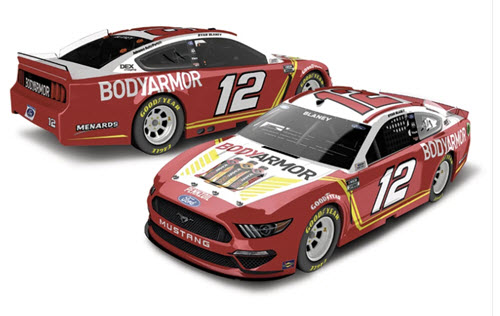 2021 Ryan Blaney NASCAR Diecast 12 BodyArmor Body Armor CWC 1:24 Lionel Action RCCA Elite Color Chrome 99