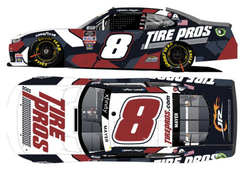 2021 Sam Mayer NASCAR Diecast 8 Tire Pros 1:24 CWC Lionel Action ARC Color Chrome 99