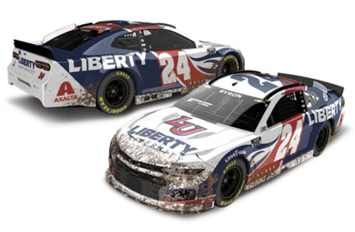 2021 William Byron NASCAR Diecast 24 Liberty University Bristol Dirt Virtual Win Raced Version CWC 1:64 Lionel Action ARC 98