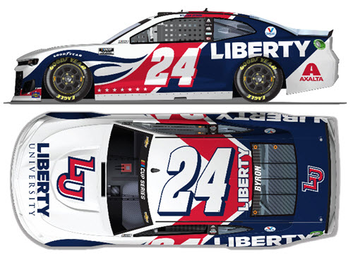 2021 William Byron NASCAR Diecast 24 Liberty University CWC 1:24 Lionel Action ARC Color Chrome 99