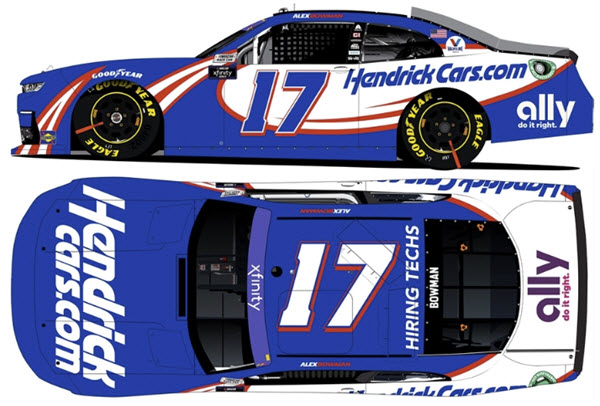 2022 Alex Bowman NASCAR Diecast 17 HendrickCars Hendrick Cars CWC 1:24 Lionel Action ARC Autographed 99