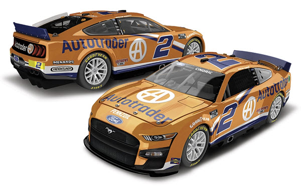 2022 Austin Cindric NASCAR Diecast 2 AutoTrader Auto Trader CWC 1:24 Lionel Action RCCA Elite Liquid Color 99