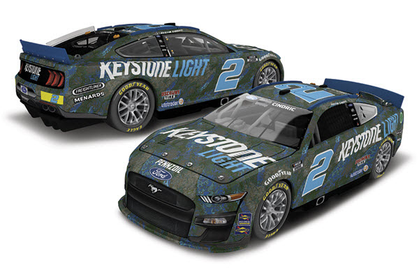 2022 Austin Cindric NASCAR Diecast 2 Keystone Light Camo CWC 1:24 Lionel Action ARC Autographed 99
