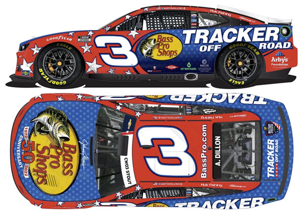 2022 Austin Dillon NASCAR Diecast 3 Bass Pro Salutes CWC 1:64 Lionel Action ARC 99