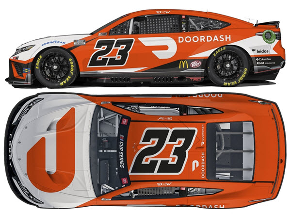 2022 Bubba Wallace NASCAR Diecast 23 DoorDash Door Dash CWC 1:24 Lionel Action RCCA Elite Color Chrome 99