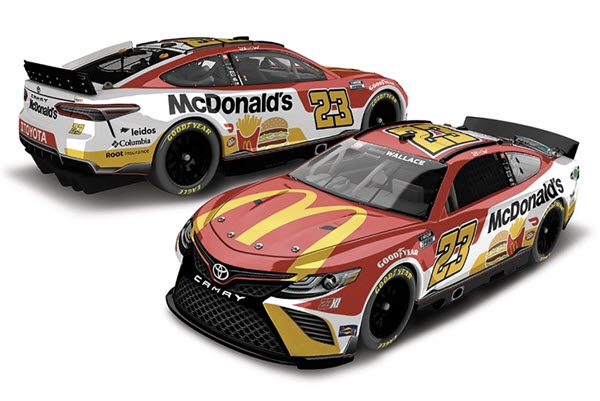 2022 Bubba Wallace NASCAR Diecast 23 McDonalds CWC 1:24 Lionel Action RCCA Elite Color Chrome 99