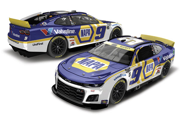 2022 Chase Elliott NASCAR Diecast 9 NAPA Auto Parts Valvoline CWC 1:24 Lionel Action ARC Color Chrome 98
