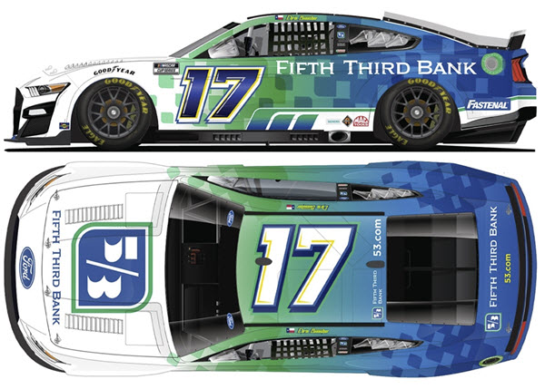 2022 Chris Buescher Diecast 17 Fifth Third Bank CWC 1:24 Lionel Action RCCA Elite 99
