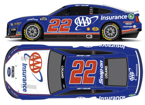 2022 Joey Logano NASCAR Diecast 22 AAA Insurance CWC 1:24 Lionel Action ARC Color Chrome 99