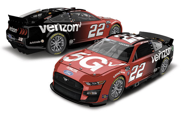2022 Joey Logano NASCAR Diecast 22 Verizon 5G CWC 1:24 Lionel Action RCCA ELite Color Chrome 99