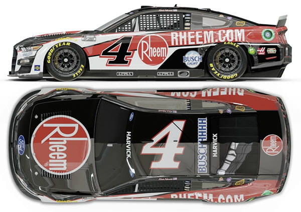 2022 Kevin Harvick NASCAR Diecast 4 Rheem CWC 1:24 Lionel Action RCCA Elite Color Chrome 99