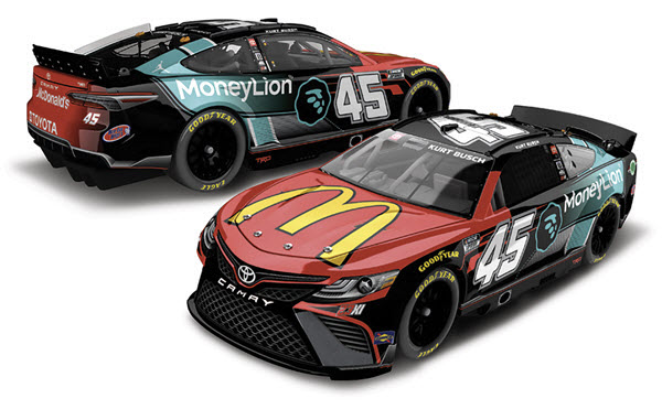 2022 Kurt Busch NASCAR Diecast 45 McDonalds CWC 1:24 Lionel Action RCCA ELite 99