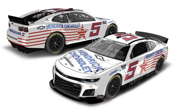 2022 Kyle Larson NASCAR Diecast 5 HendrickCars Hendrick Cars Darlington Throwback 1:24 CWC Lionel Action RCCA Elite Raw 99