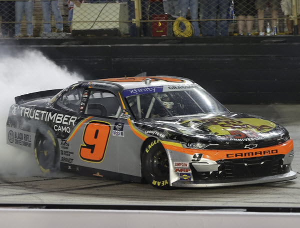 2022 Noah Gragson NASCAR Diecast 9 Bass Pro Camo Bristol Win Raced Version 1:64 Lionel Action ARC Diecast Chassis 99