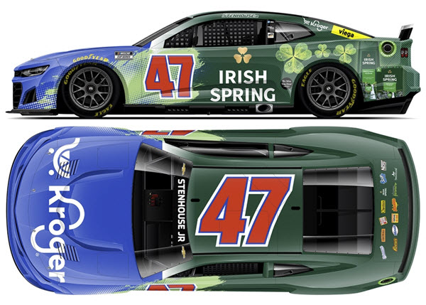 2022 Ricky Stenhouse Jr NASCAR Diecast 47 Kroger Irish Spring CWC 1:24 Lionel Action RCCA Elite 99