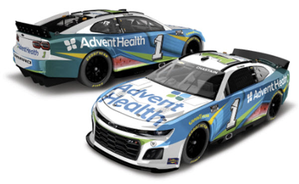 2022 Ross Chastain NASCAR Diecast 1 Advent Health 1:24 CWC Lionel Action ARC Color Chrome 98