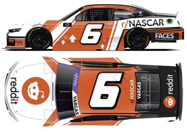 2022 Ryan Vargas NASCAR Diecast 6 Reddit CWC 1:64 Lionel Action ARC Diecast Chassis 99